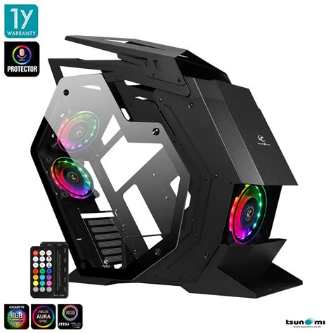 tsunami protector beast|Computer Case Tsunami Protector Beast ARGB Sound Sync Black.